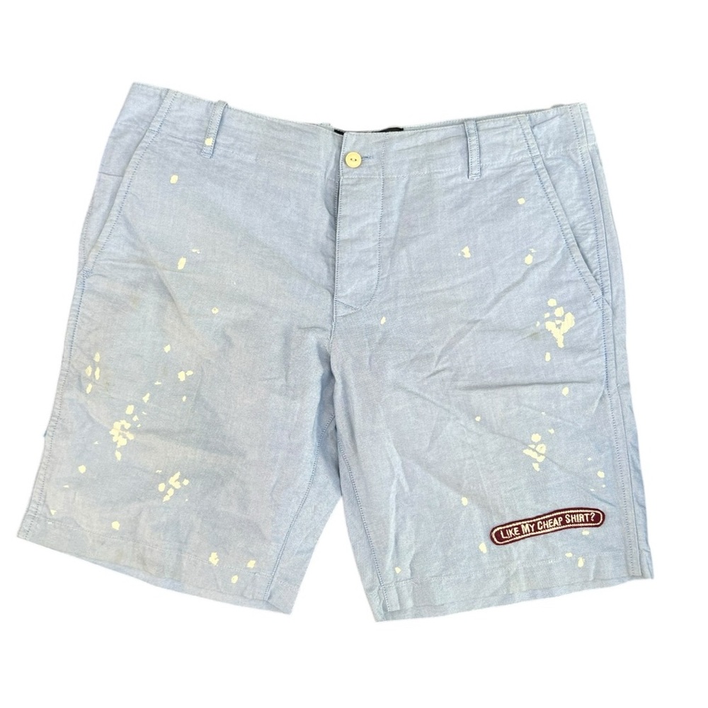 🩳 Men’s “Just A Cheap Shirt”‎ Graphic Shorts – Blue – Size 34
